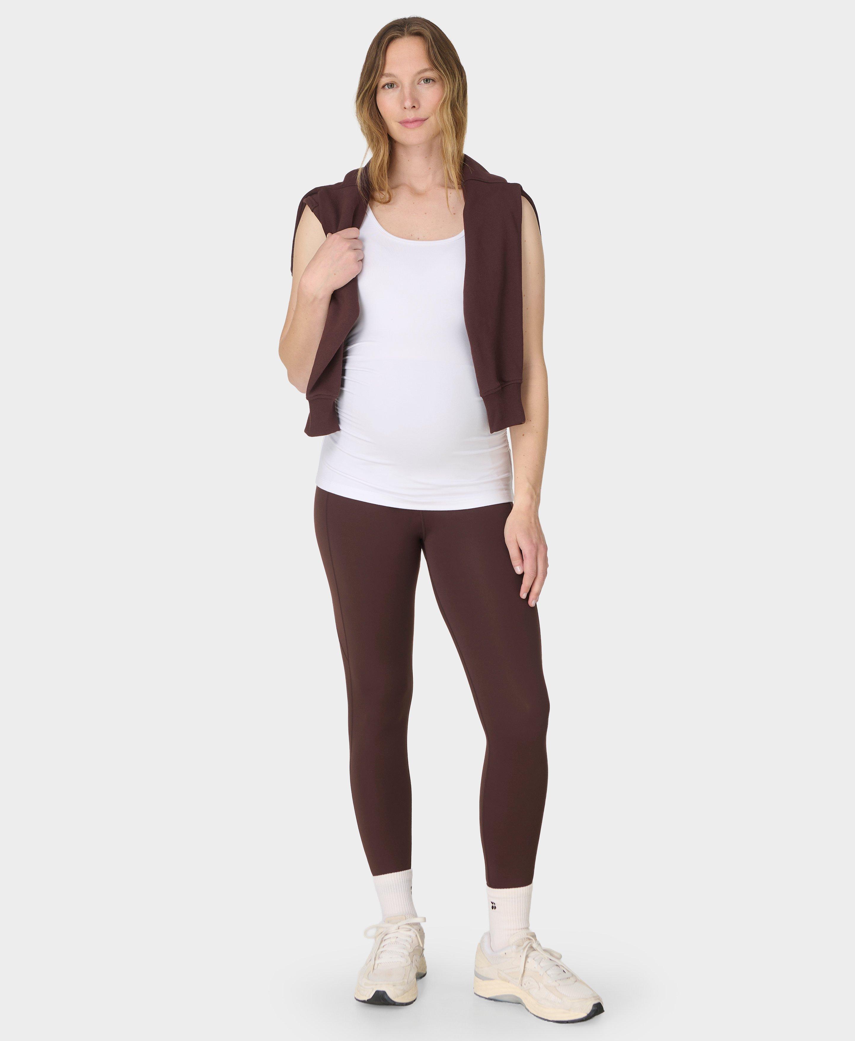 Sweaty Betty All Day 7/8 Maternity Leggings, Brown, Women’s L