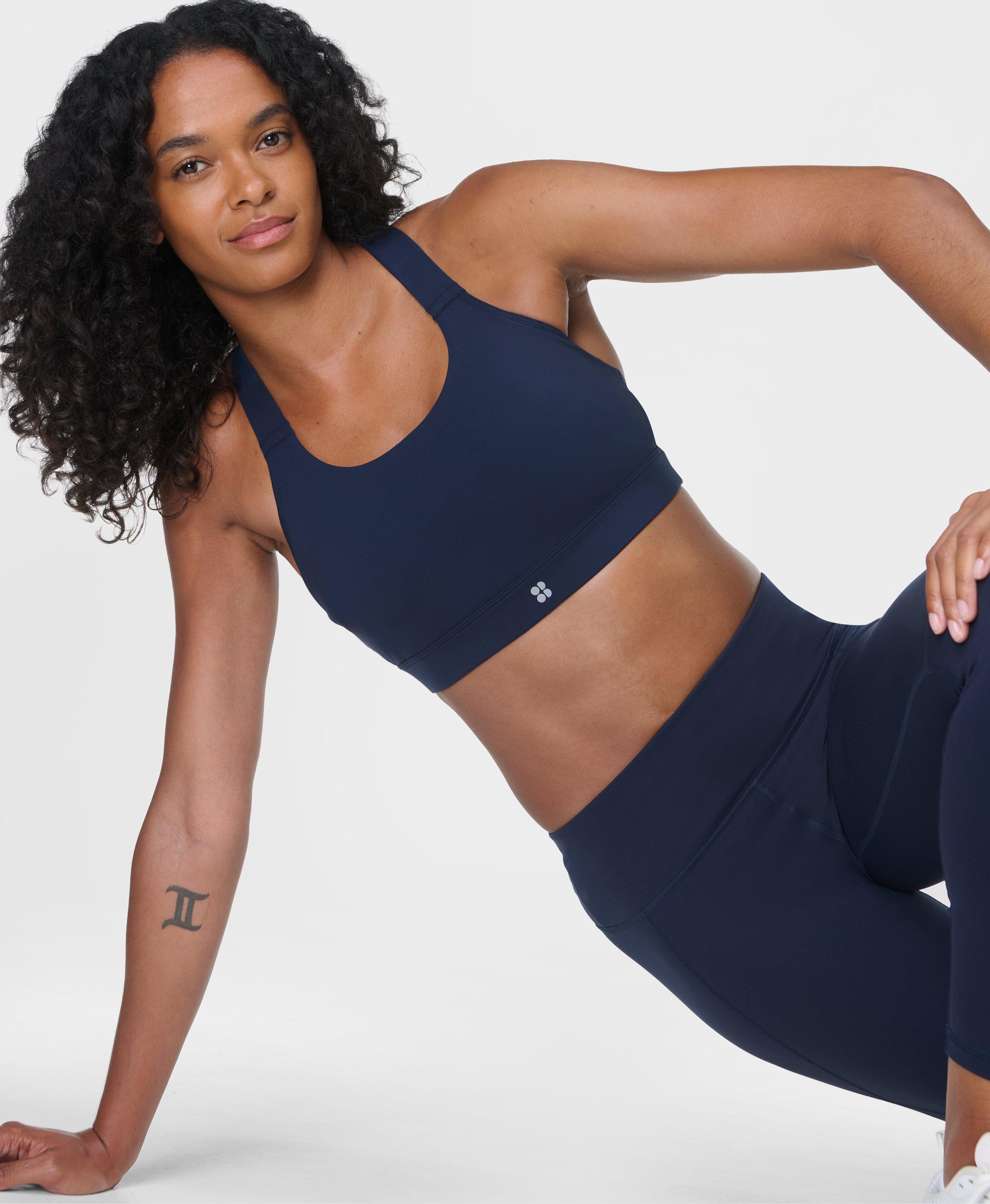 Sweaty Betty Power Medium Support Seam-Free Bust Bra, Blue, Women’s L