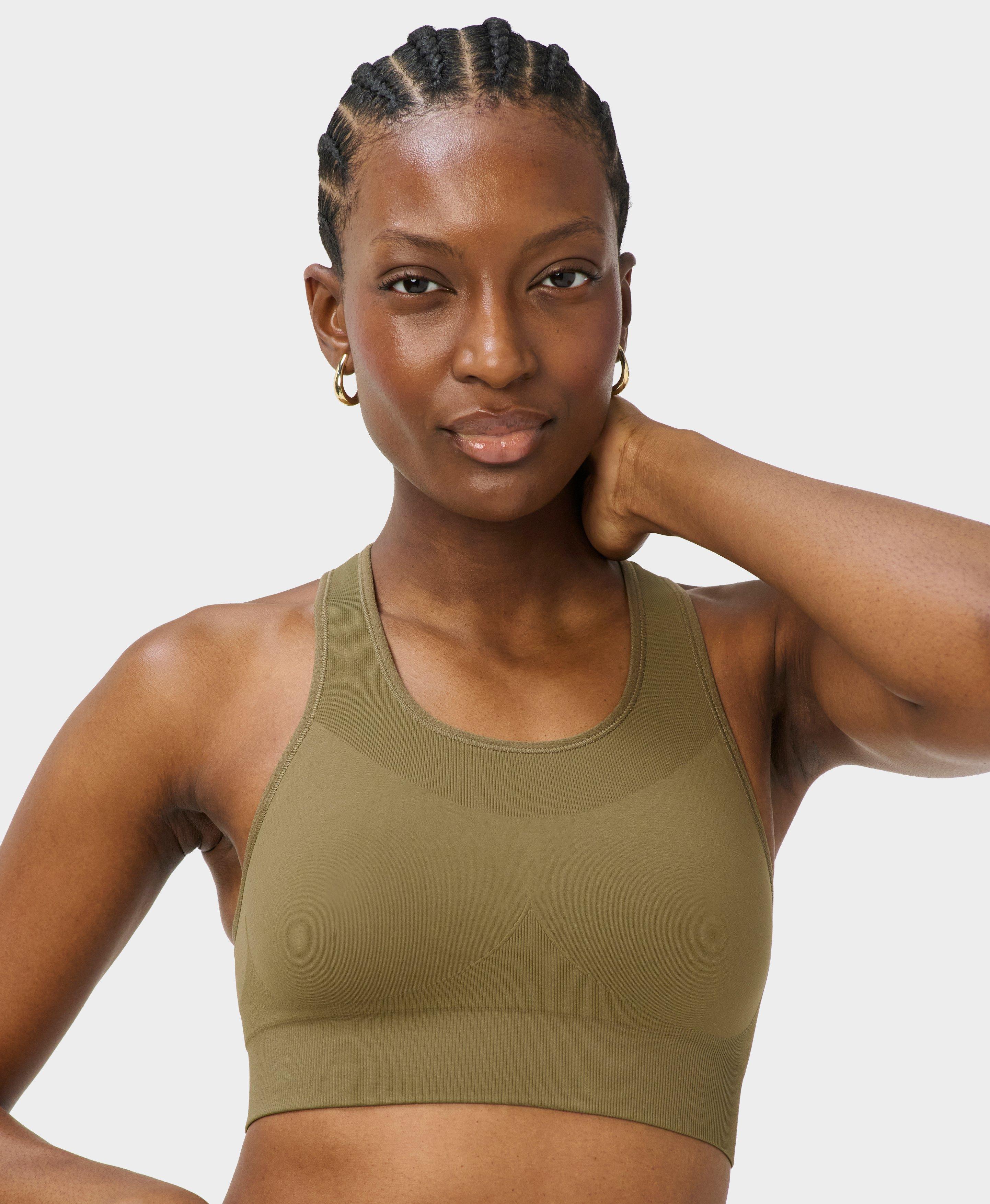Sweaty Betty Stamina Seamless Sports Bra, Green, Women’s XS