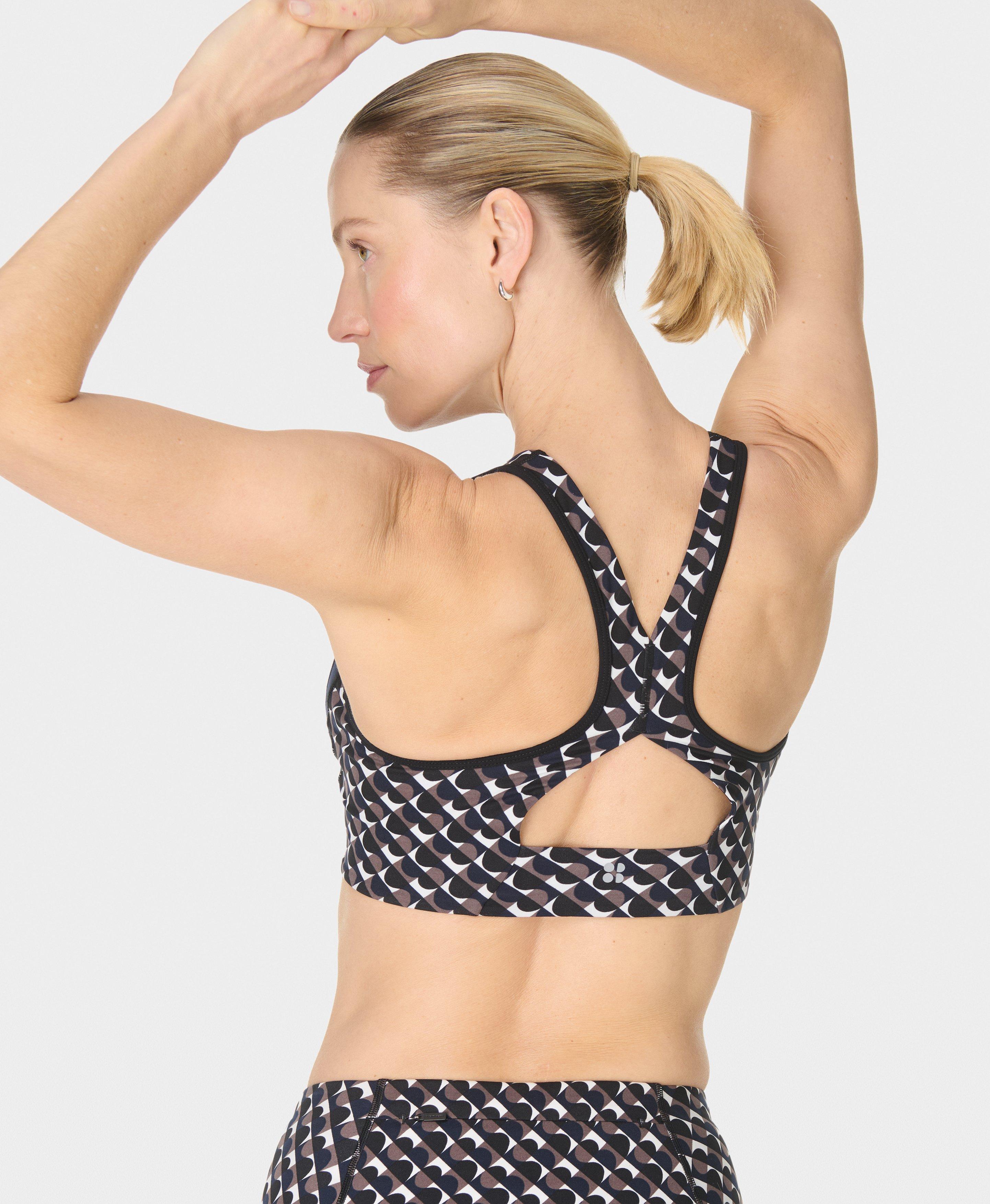 Sweaty Betty Power Side Stripe Sports Bra, Black, Women’s L