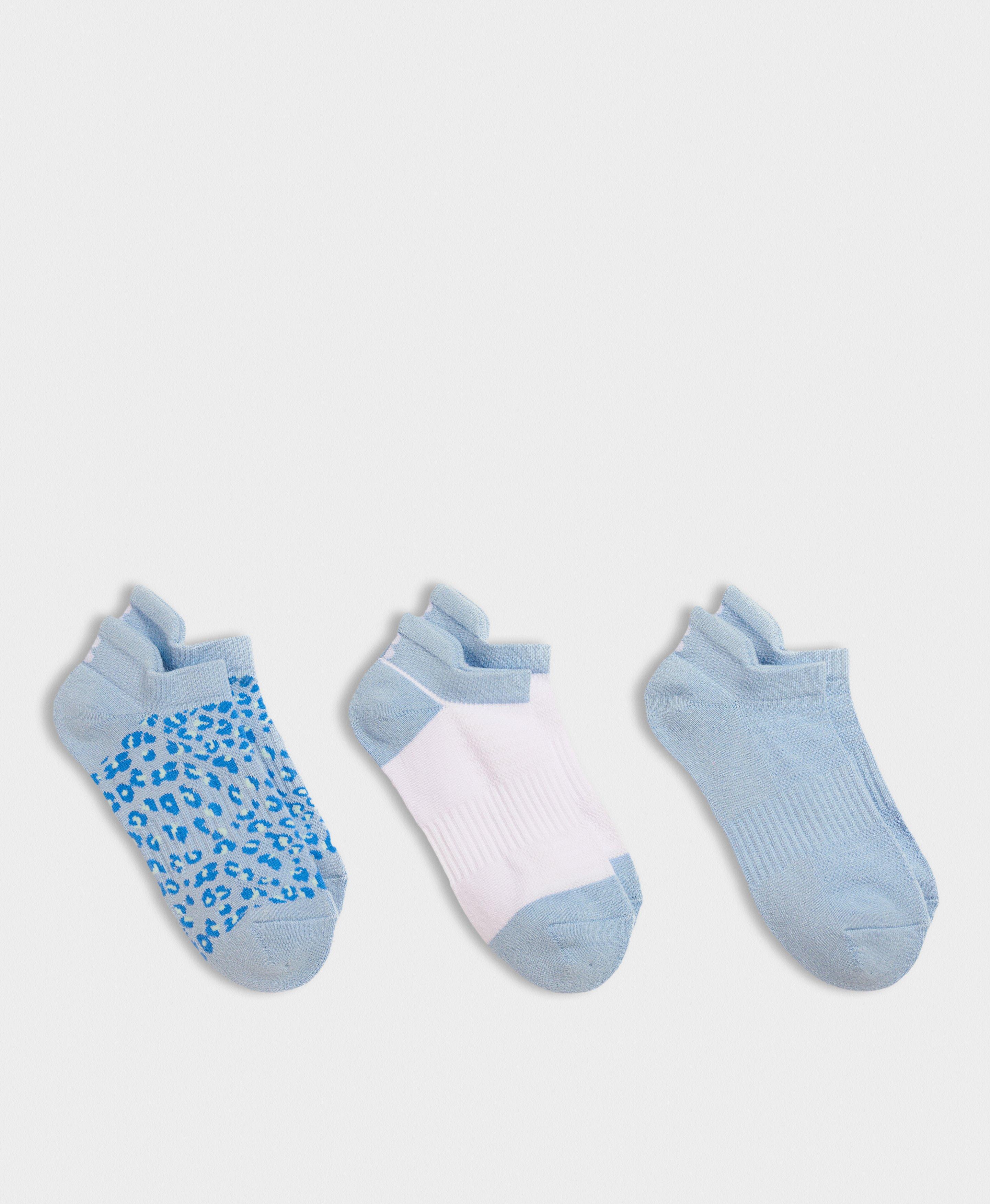 Sweaty Betty Workout Trainer Socks 3 Pack, Blue, Women’s-5