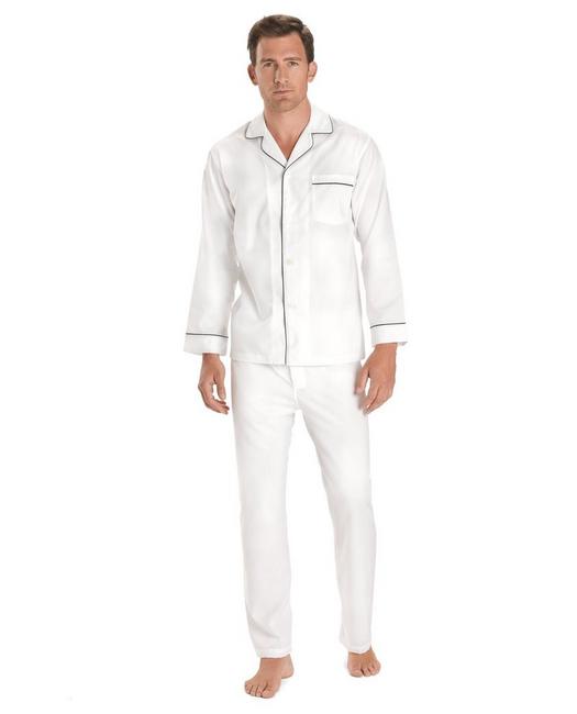 Brooks Brothers Wrinkle-resistant Broadcloth Pajamas | White | Size Small