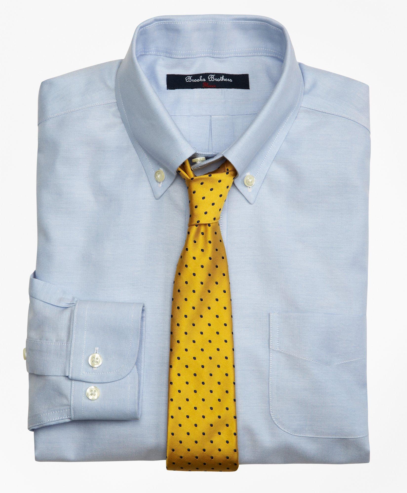 Brooks Brothers Kids'  Boys Non-iron Supima Oxford Polo Button-down Dress Shirt | Blue | Size 20