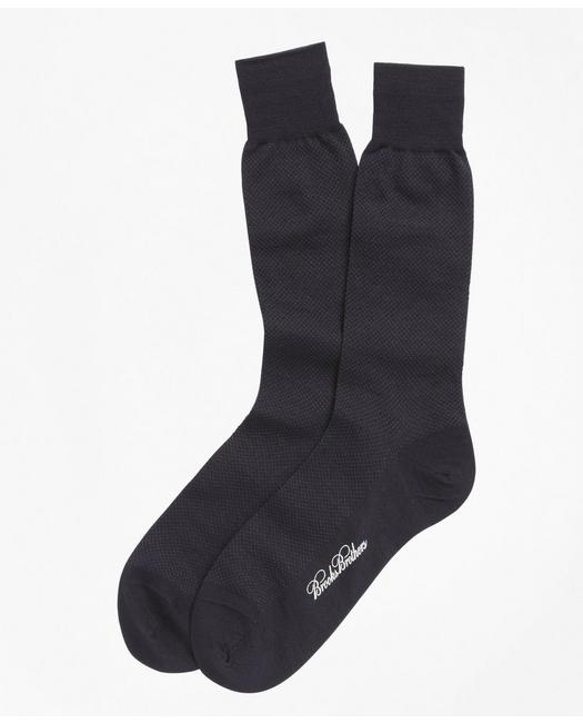 Shop Brooks Brothers Merino Wool Mini Dot Crew Socks | Navy
