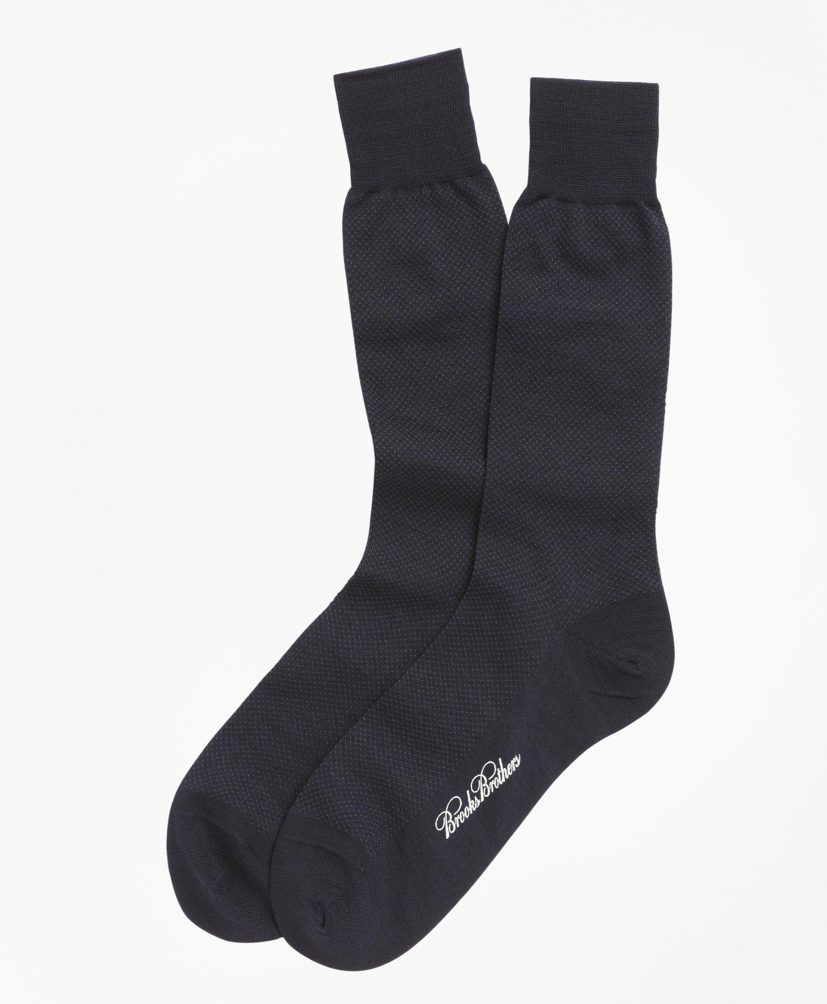 Shop Brooks Brothers Merino Wool Mini Dot Crew Socks | Navy