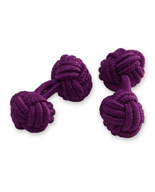 Shop Brooks Brothers Knot Cuff Links  | Bright Purple