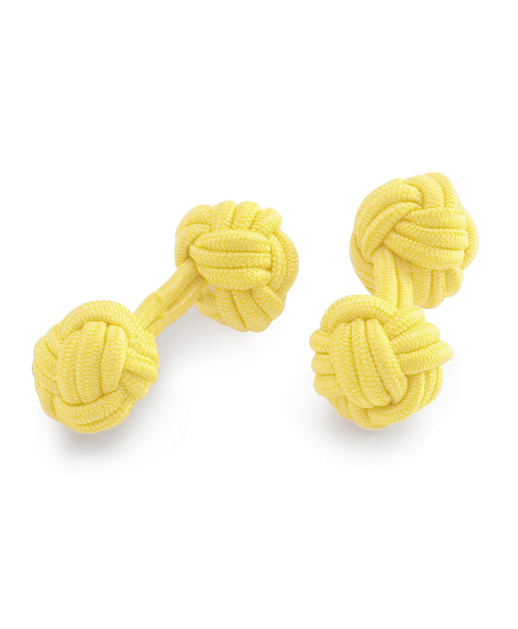 Shop Brooks Brothers Knot Cuff Links  | Bright Yellow