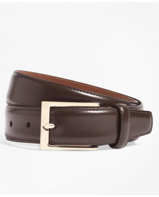 Brooks Brothers Gold Buckle Leather Dress Belt | Brown | Size 32