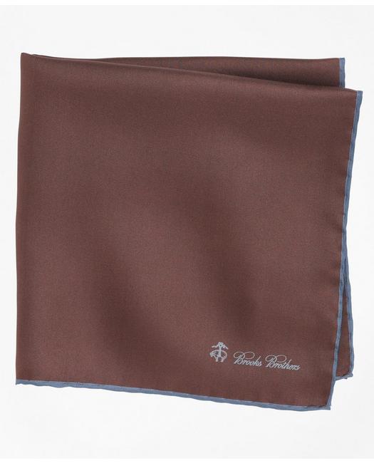 Brooks Brothers Silk Pocket Square Tie | Brown