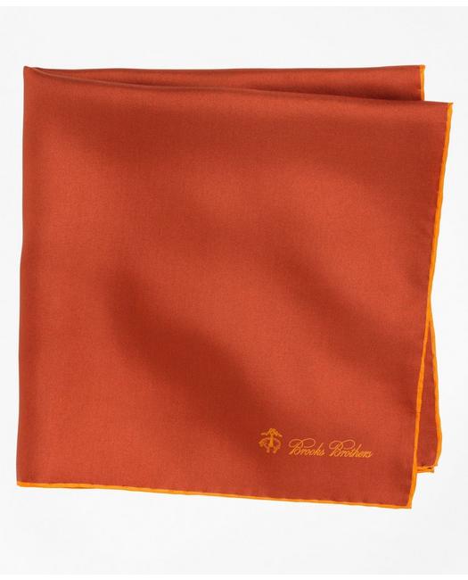 Brooks Brothers Silk Pocket Square Tie | Orange