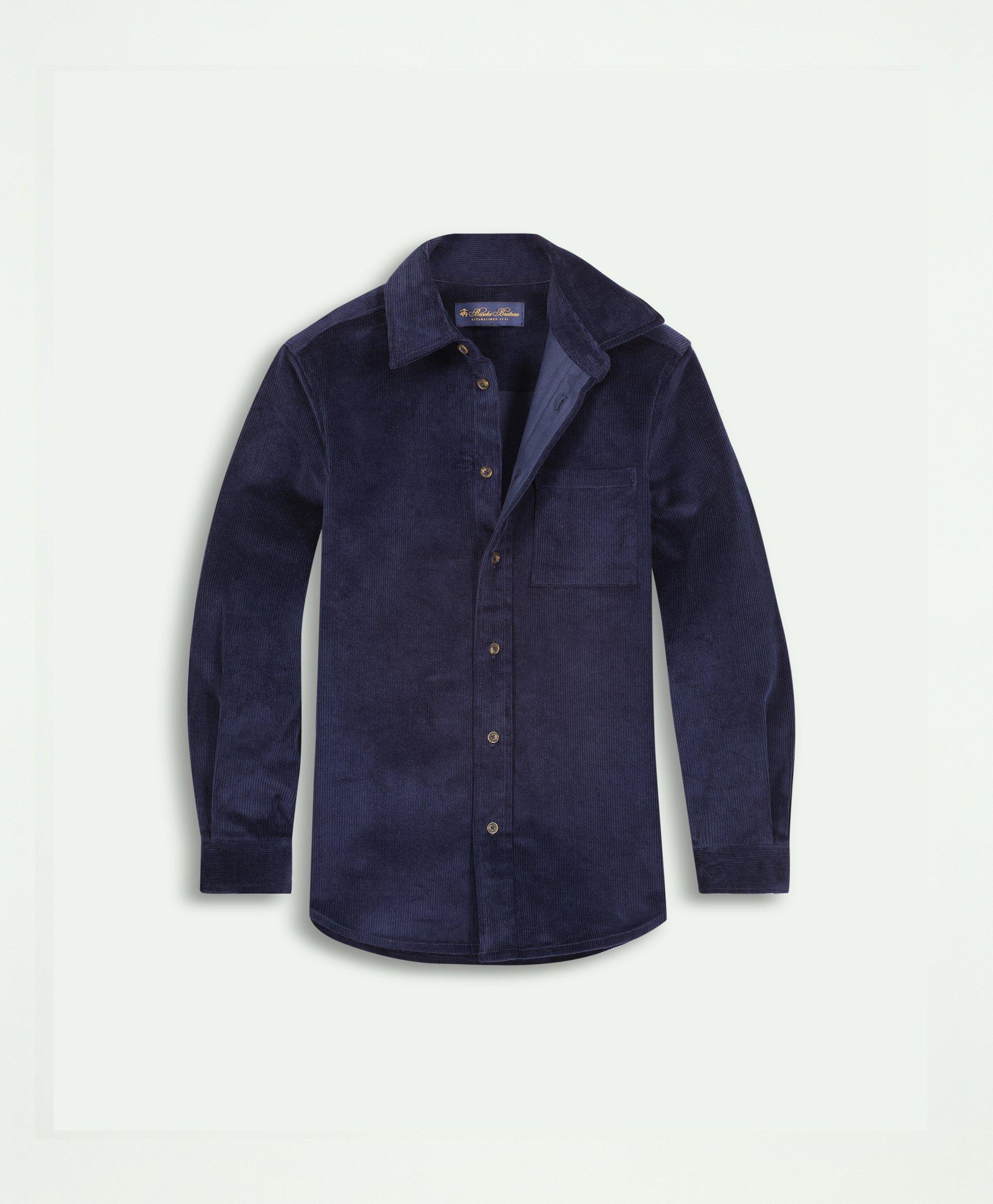 Brooks Brothers Kids'  Boys Cotton Corduroy Shirt Jacket | Navy | Size 8