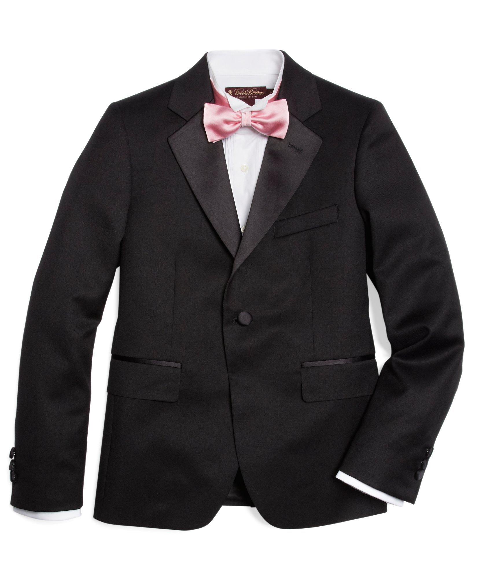 Brooks Brothers Kids'  Boys Prep One-button Tuxedo Jacket | Black | Size 14