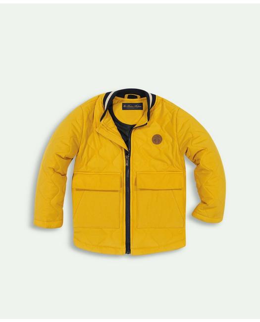 Brooks Brothers Kids'  Boys Lightweight Quilted Jacket | Gold | Size 8
