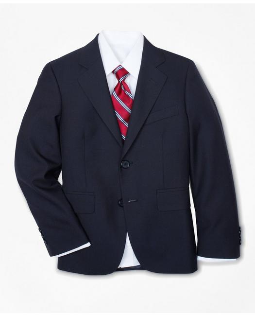 Brooks Brothers Kids'  Boys Junior Two-button Wool Suit Jacket | Navy | Size 6