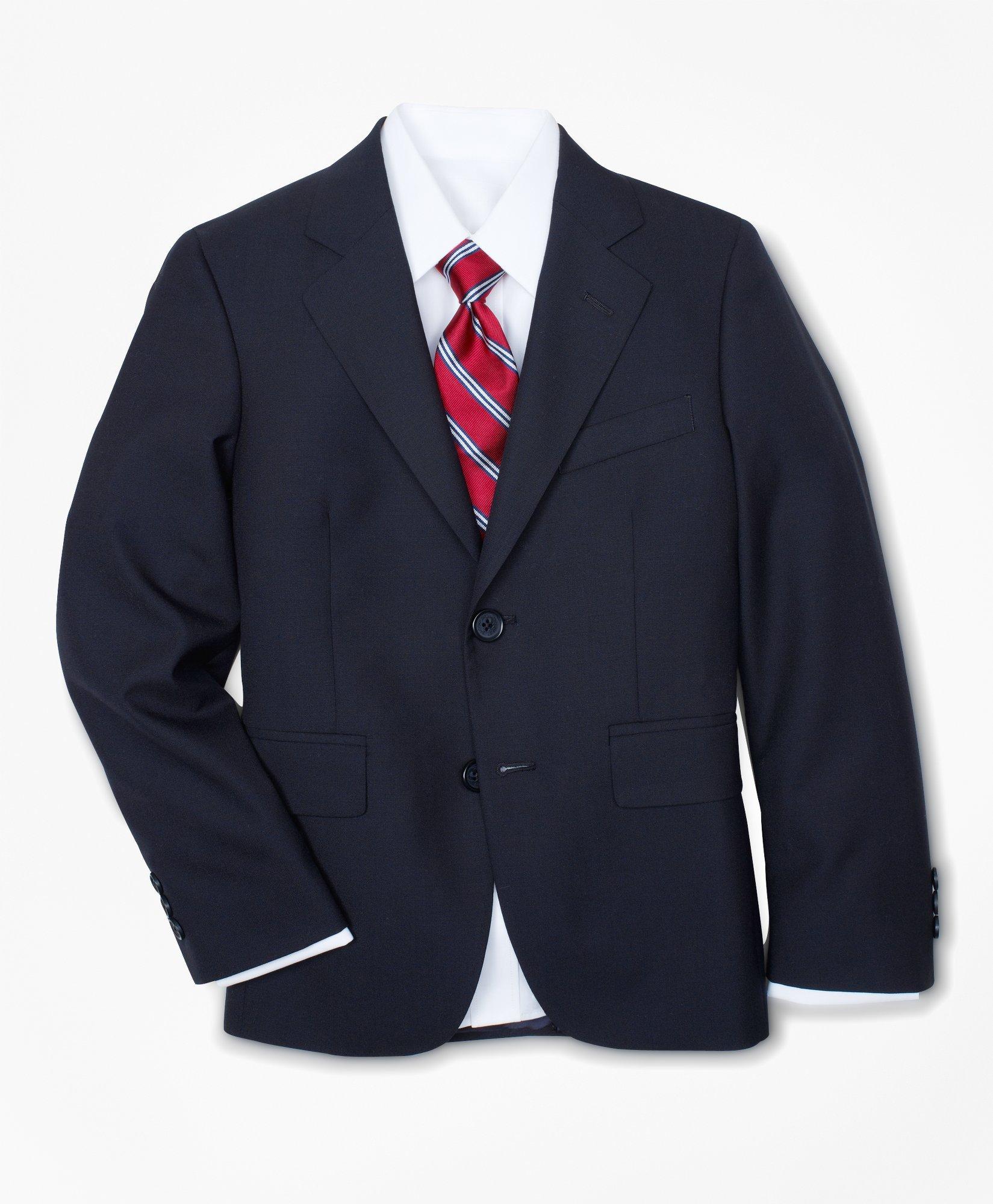 Brooks Brothers Kids'  Boys Junior Two-button Wool Suit Jacket | Navy | Size 4
