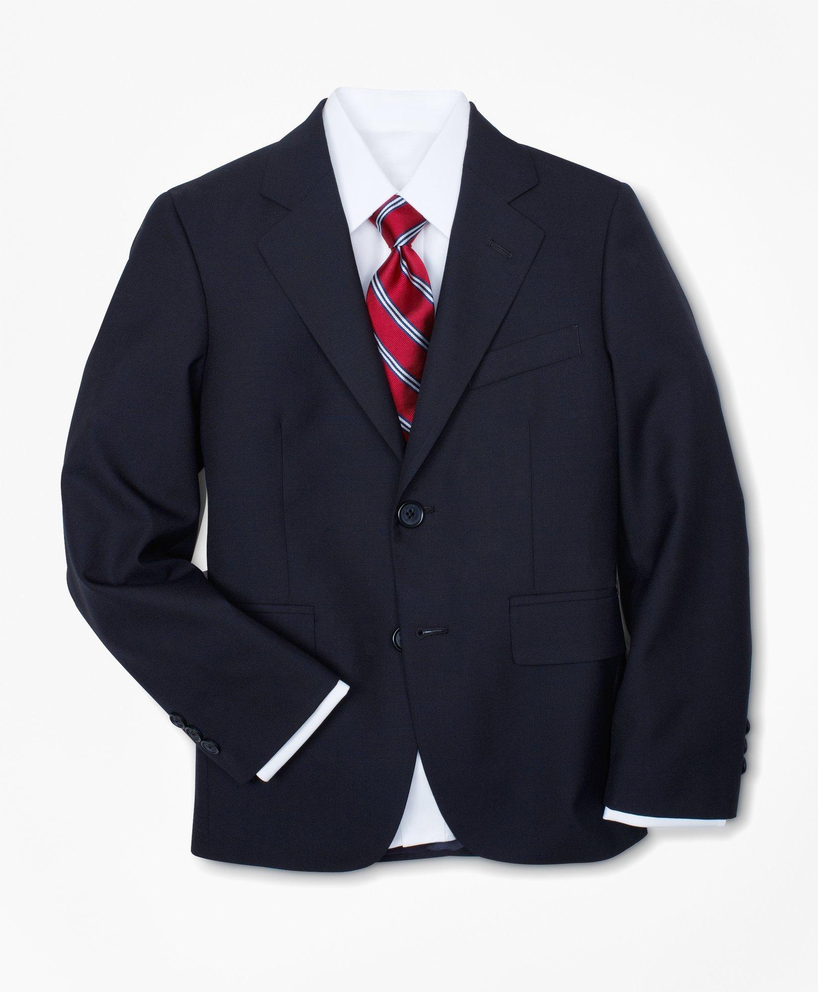 Brooks Brothers Kids'  Boys Prep Two-button Wool Suit Jacket | Navy | Size 16
