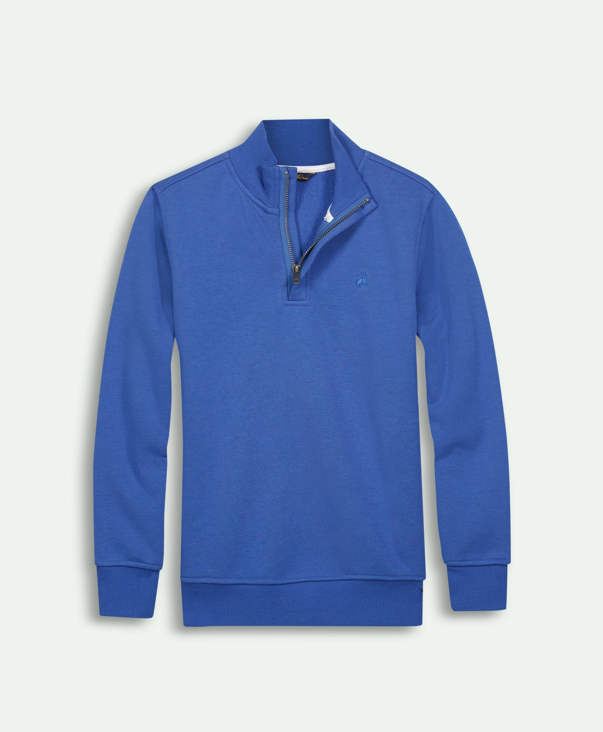 Brooks Brothers Kids'  Boys Half-zip Sweatshirt | Blue | Size 8