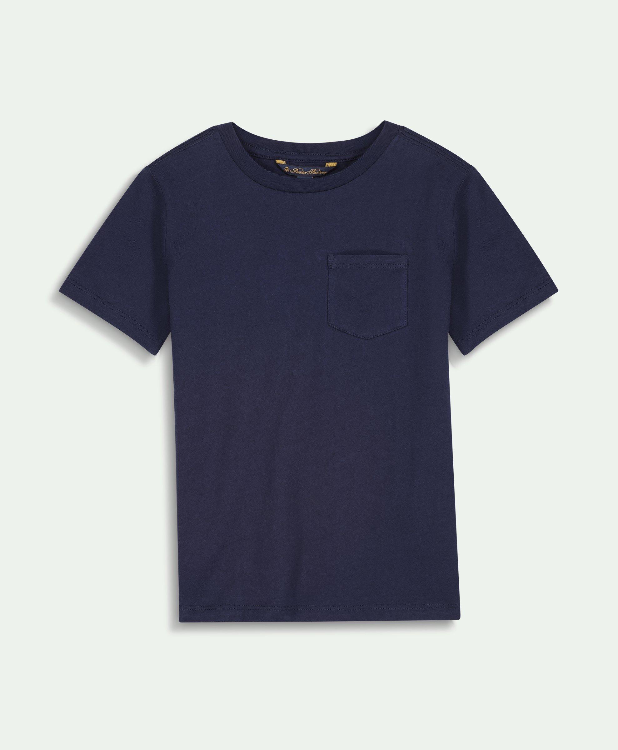 Brooks Brothers Kids'  Boys Cotton Chest Pocket T-shirt | Navy | Size 10