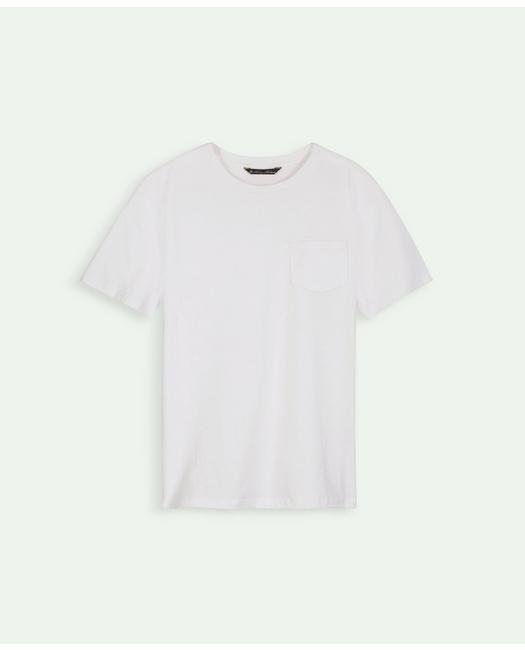 Brooks Brothers Kids'  Boys Cotton Chest Pocket T-shirt | White | Size 14