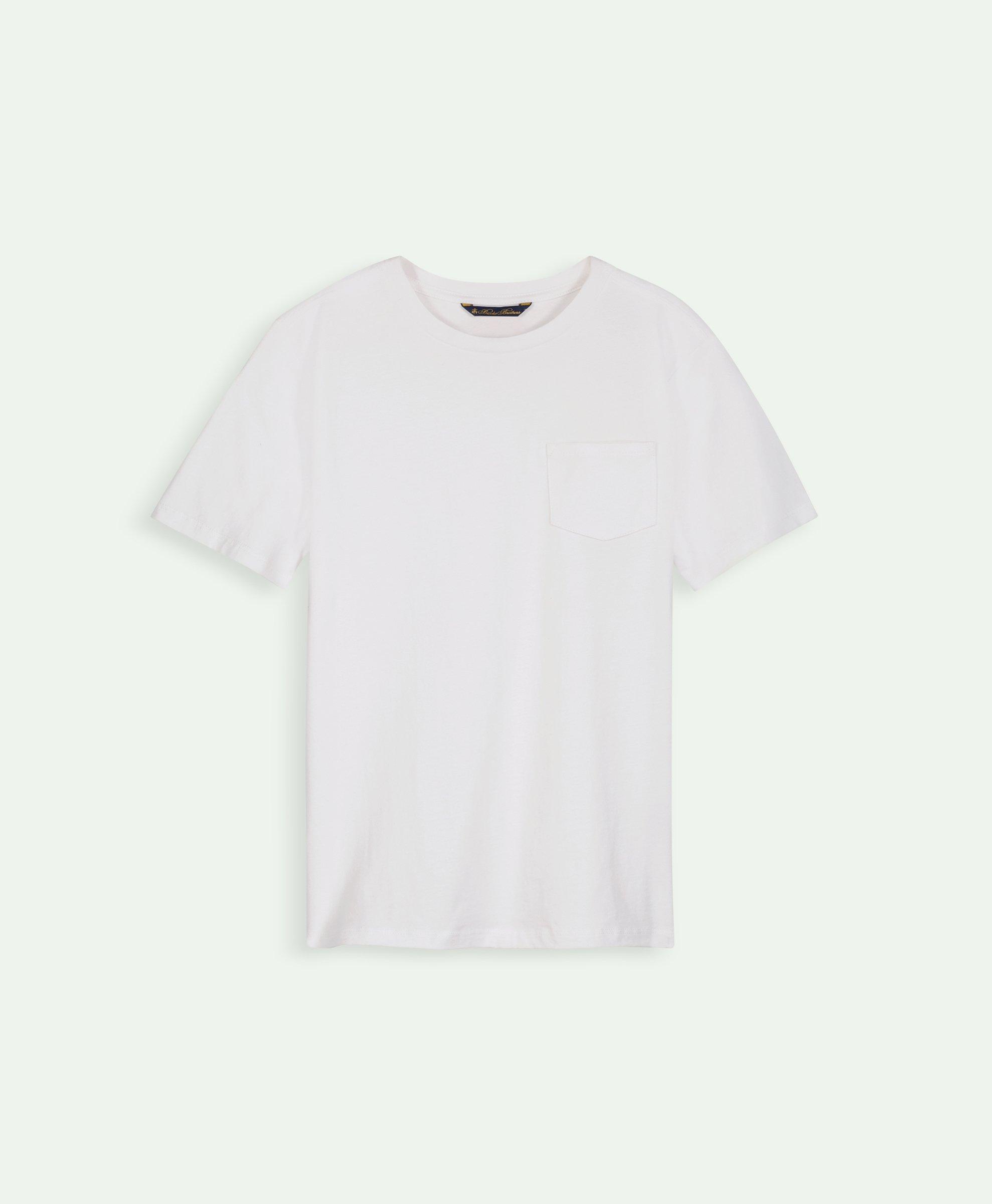 Brooks Brothers Kids'  Boys Cotton Chest Pocket T-shirt | White | Size 10