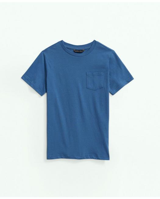 Brooks Brothers Kids'  Boys Chest Pocket T-shirt | Blue | Size 12