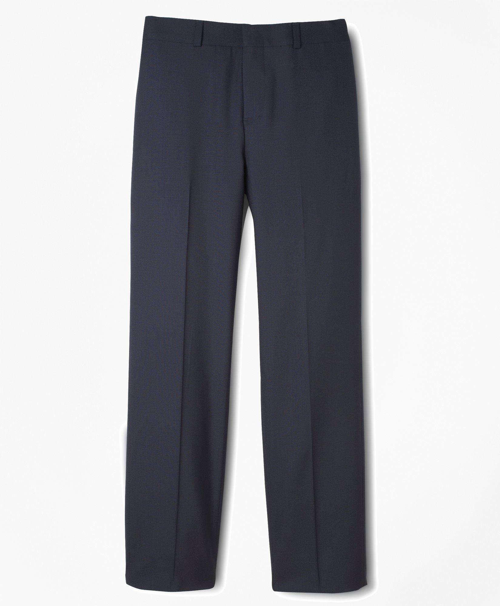 Brooks Brothers Boys Prep Plain-front Wool Suit Pants In Navy