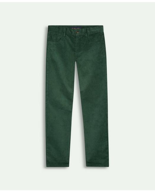 Brooks Brothers Kids'  Boys Cotton Five Pocket Corduroy Pants | Green | Size 10