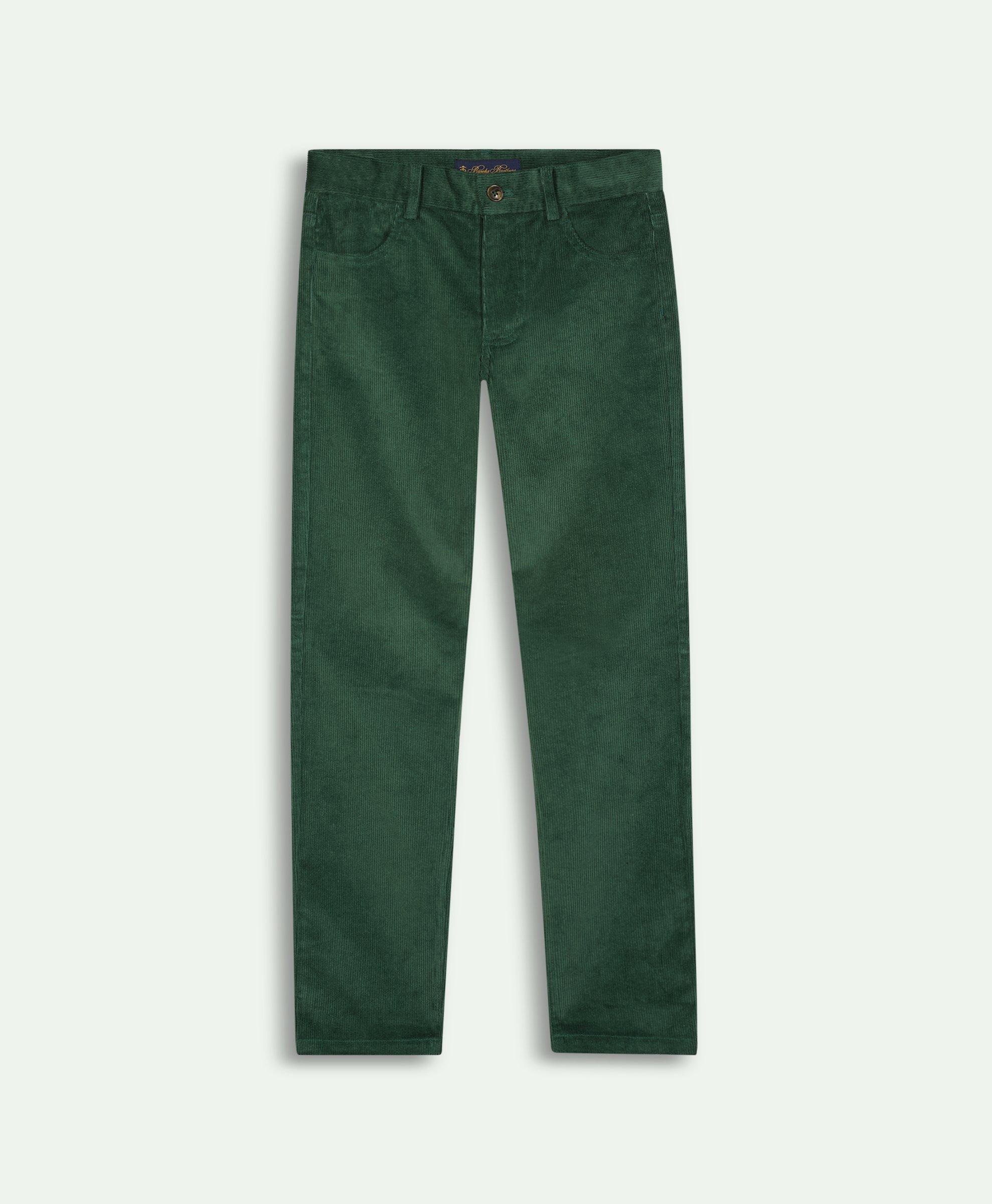 Corduroy Pants - Dark green - Kids