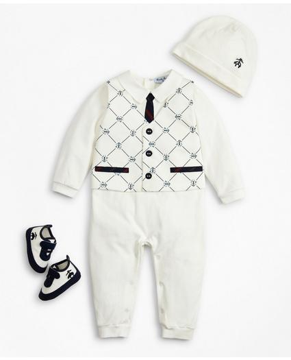 Vest Coverall, Hat & Booties Set - 12 Months