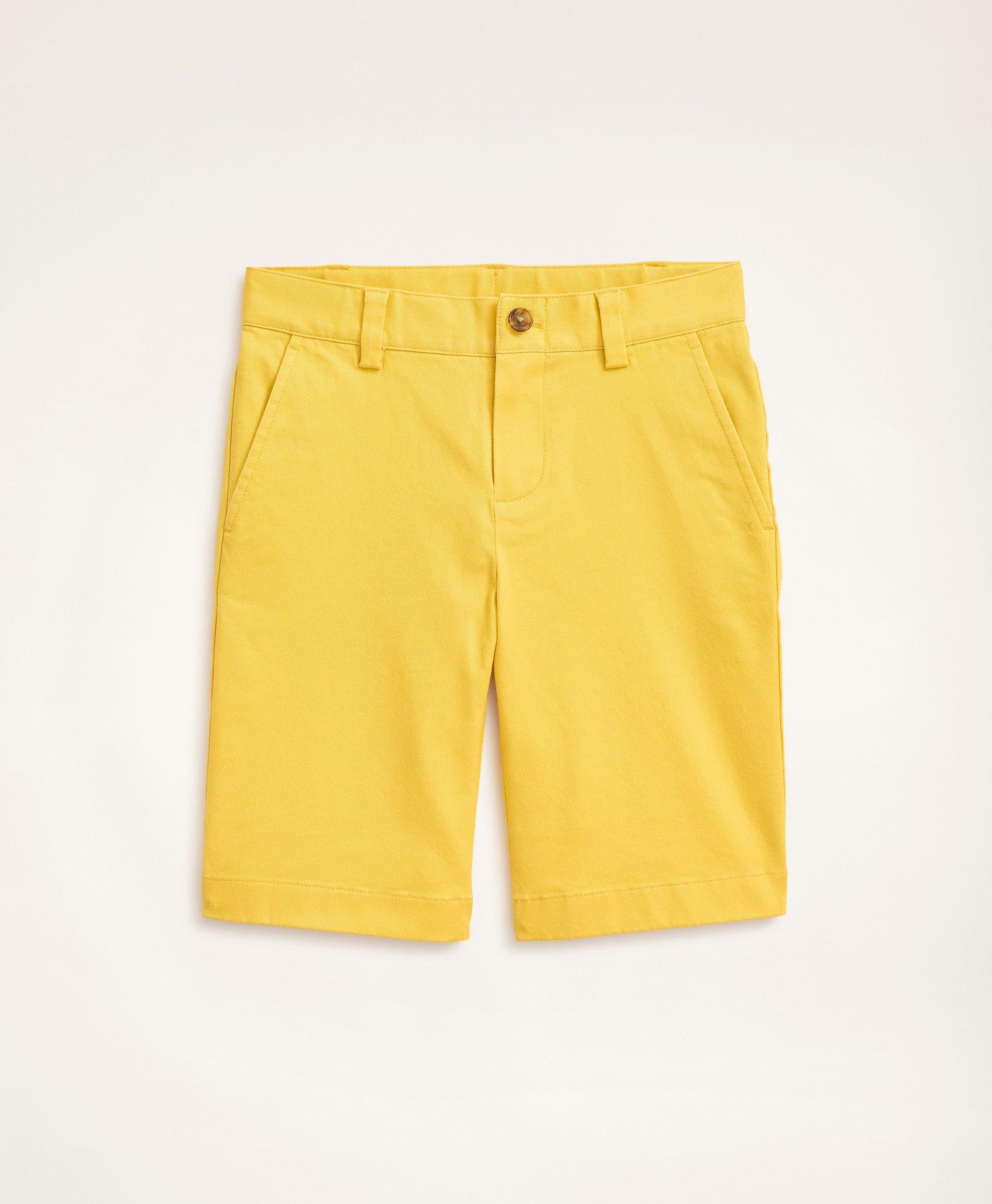 Brooks Brothers Kids'  Boys Stretch Advantage Chino Shorts | Bright Yellow | Size 18