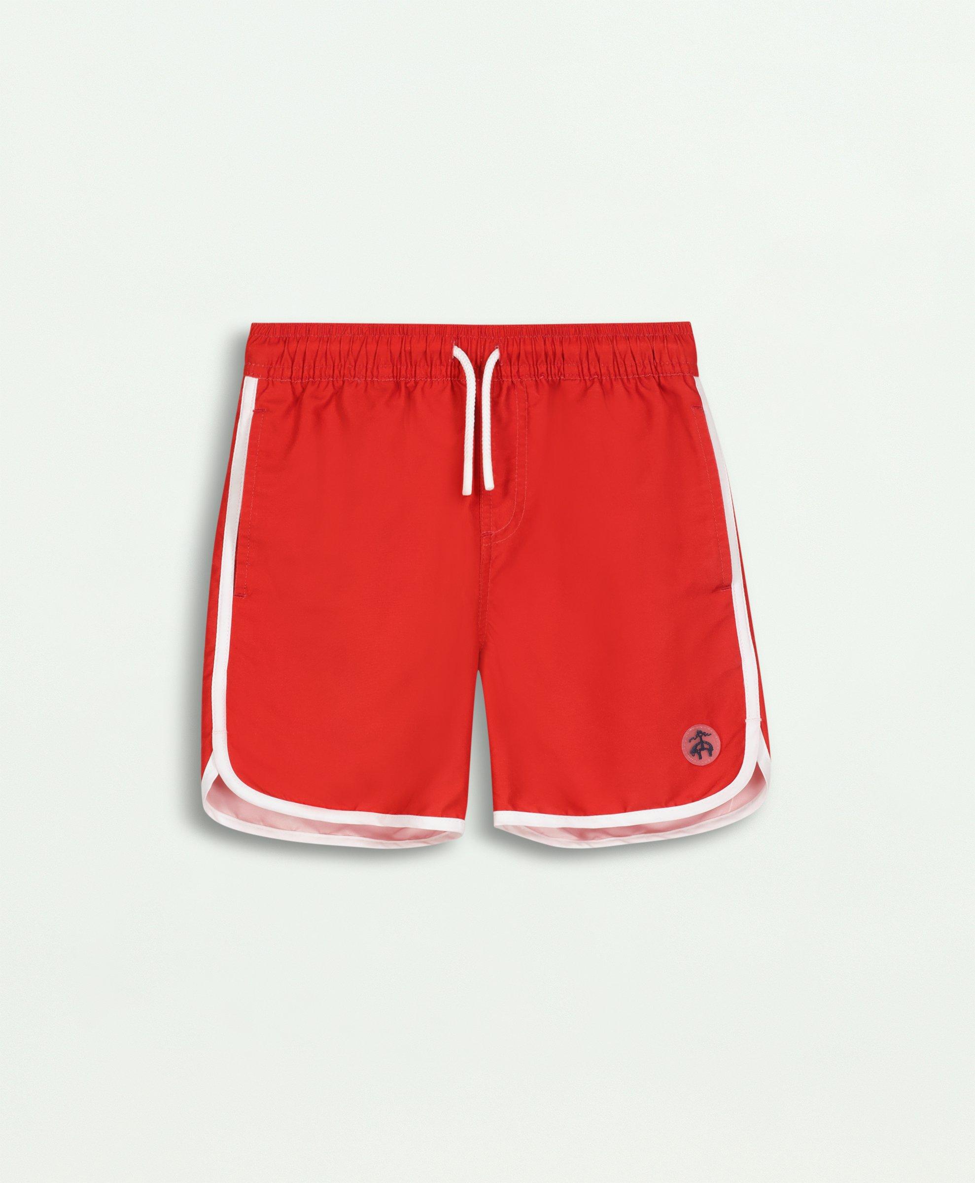 Brooks Brothers Kids'  Boys Piped Swim Trunks | Bright Red | Size 6