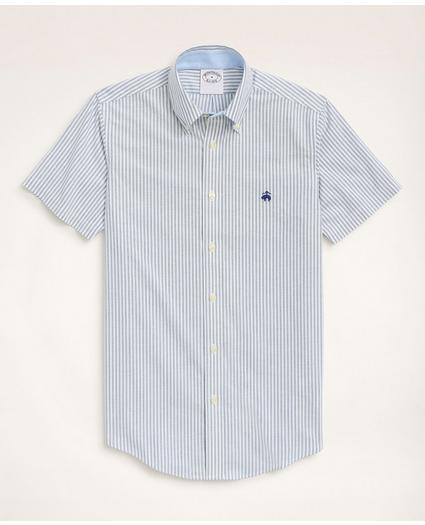 Stretch Regent Regular-Fit Sport Shirt, Non-Iron Short-Sleeve Bengal Stripe Oxford
