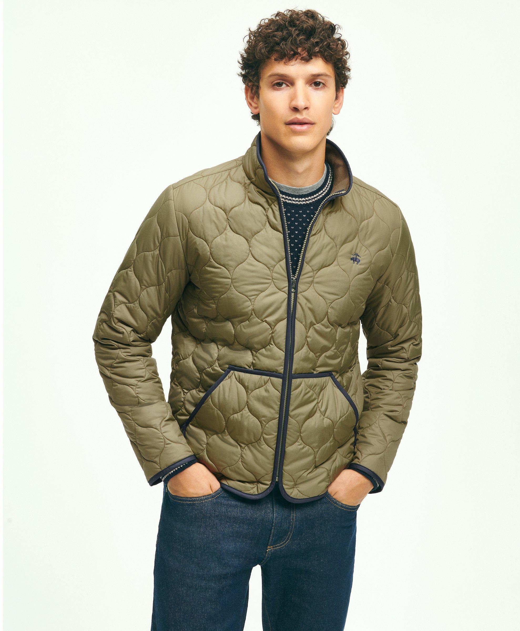 Brooks Brothers Quilted Liner Jacket | Olive | Size Xs In Olive