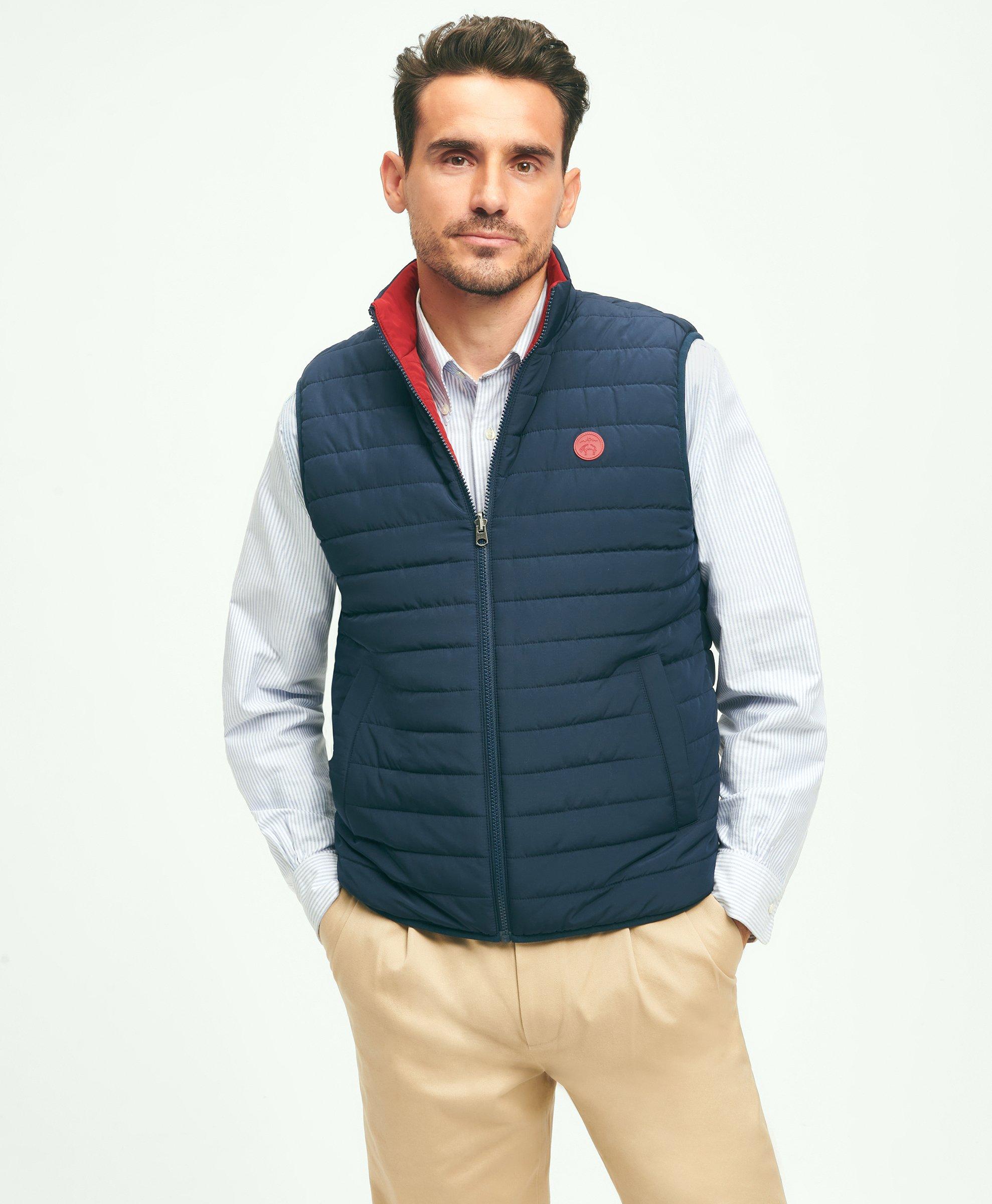 Brooks Brothers Reversible Puffer Vest | Navy | Size Small