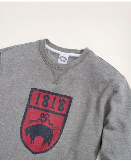 Crest Print Crewneck Sweatshirt