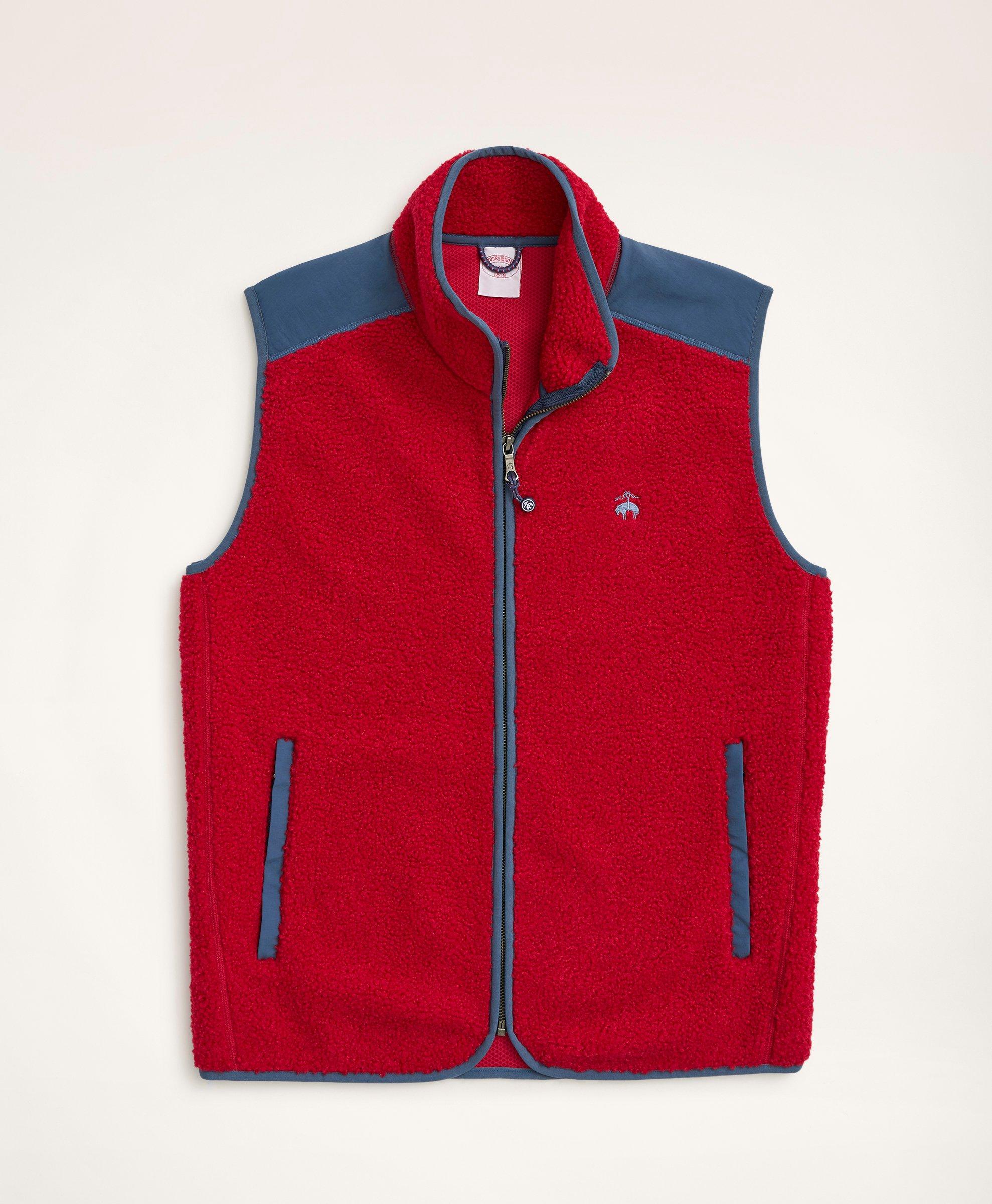 Brooks brothers red fleece vest on sale