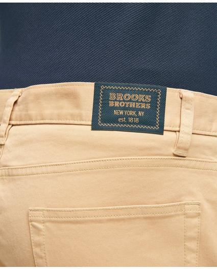 Slim Fit Five-Pocket Stretch Cotton Garment Dyed Pants