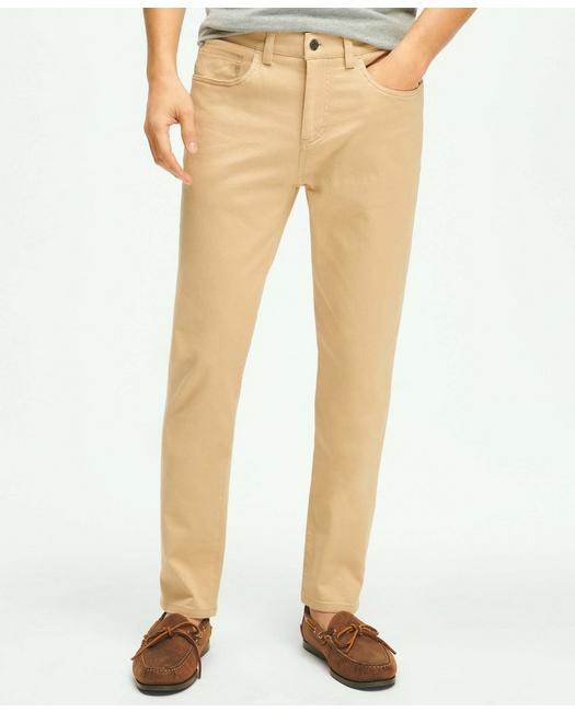 Shop Brooks Brothers The 5-pocket Twill Pants | Dark Beige | Size 36 34