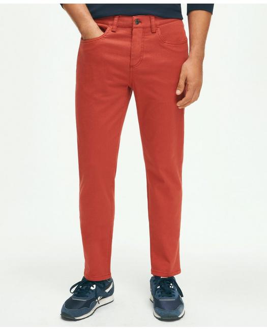 Shop Brooks Brothers The 5-pocket Twill Pants | Red | Size 36 34
