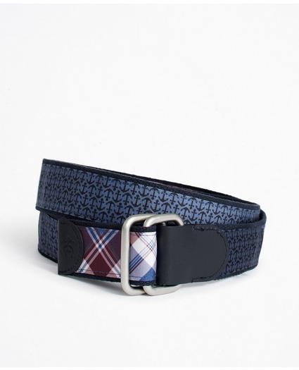 Plaid and Solid Reversible Stretch Belt