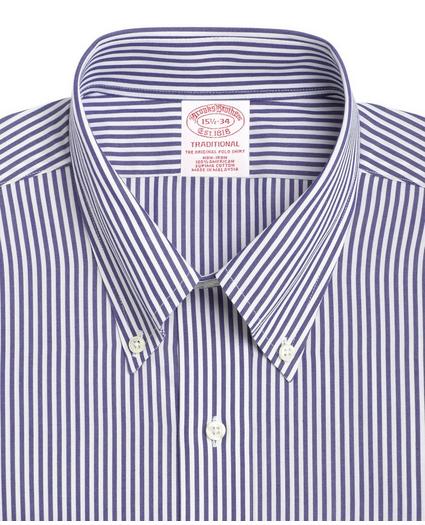 Traditional Extra-Relaxed-Fit Dress Shirt, Non-Iron Bengal Stripe