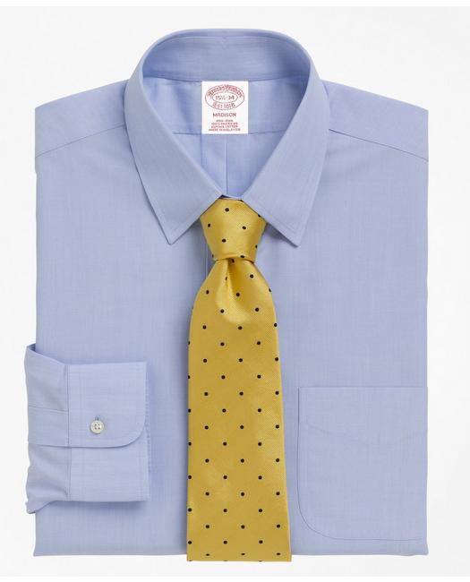 Brooks Brothers Madison Relaxed-fit Dress Shirt, Non-iron Tab Collar | Light Blue | Size 14½ 34
