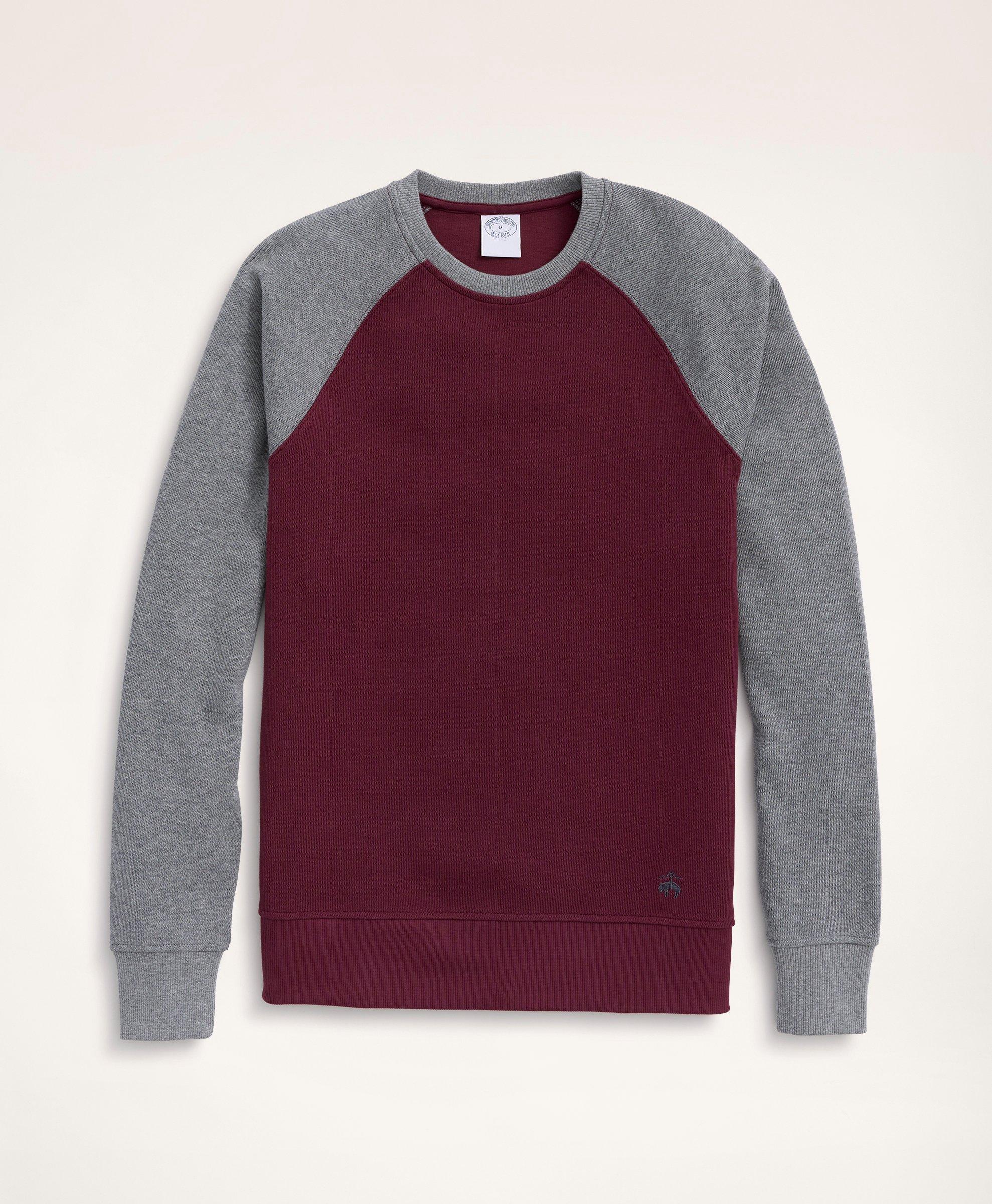 Brooks Brothers Cotton French Rib Sweatshirt | Burgundy | Size Small