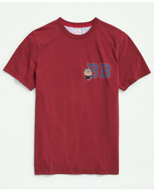 Brooks Brothers Cotton Lunar New Year Graphic T-shirt | Red | Size Xs