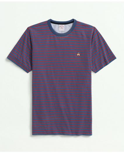 Peached Cotton Striped T-Shirt