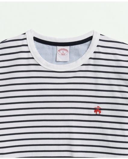 Peached Cotton Striped T-Shirt