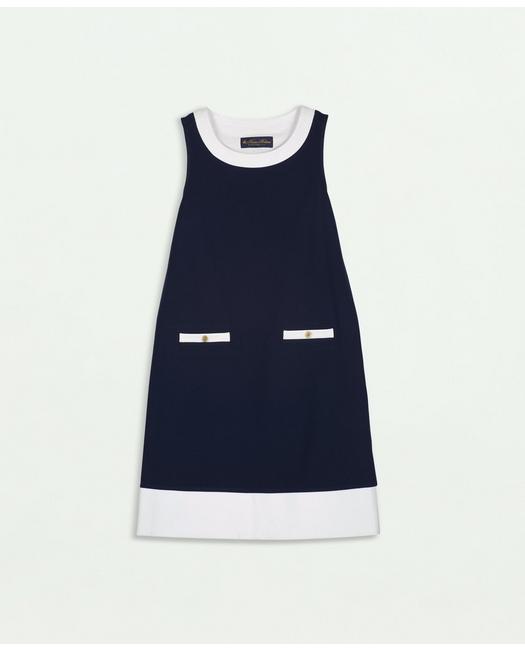 Brooks Brothers Kids'  Girls Sleeveless Ponte Dress | Navy | Size 12