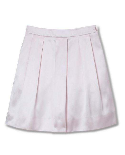 Brooks Brothers Kids'  Girls Solid Silk Cotton Satin Skirt | Pink | Size 10