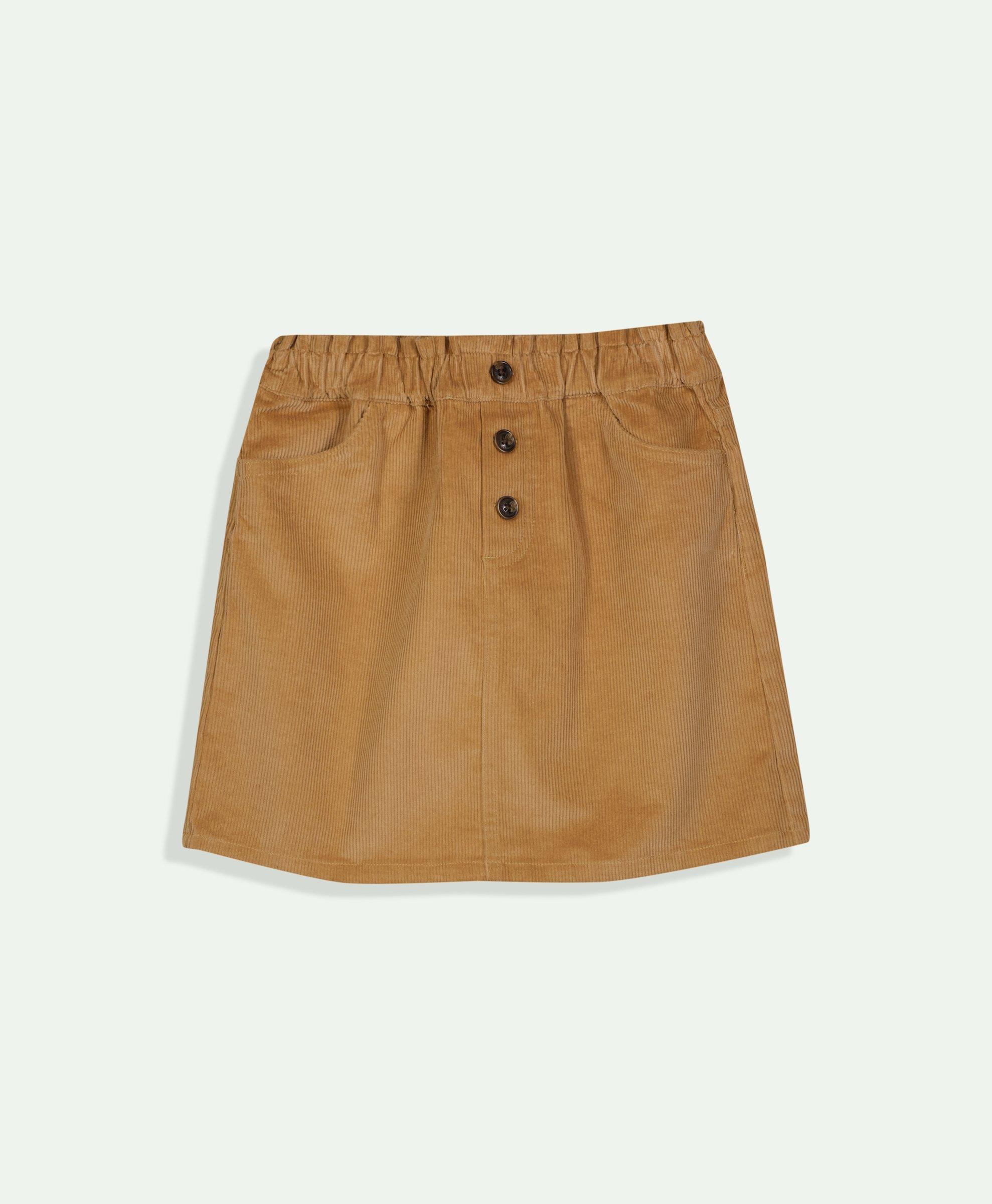 Brooks Brothers Kids'  Girls Stretch Cotton Paper Bag Waist Skirt | Tan | Size 8