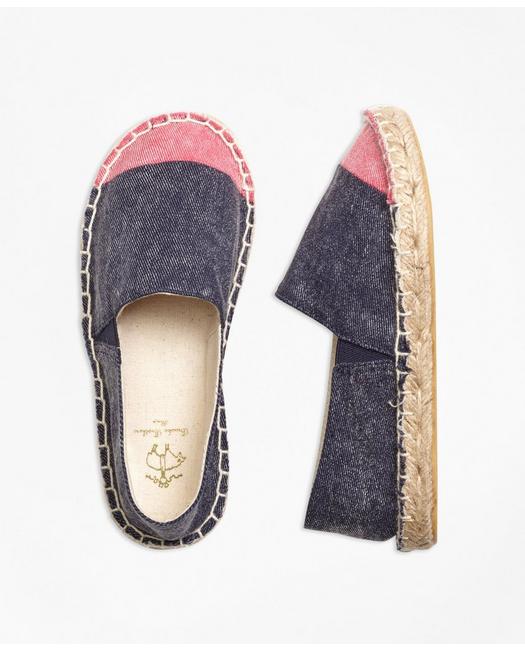 Brooks Brothers Kids'  Girls Cotton Espadrilles Shoes | Navy | Size 7